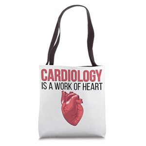 cardiology work of heart cardiologist appreciation tote bag
