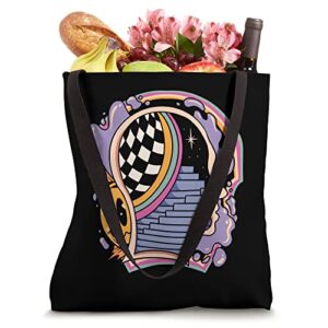 Trippy Galaxy Head - Edgy Aesthetic Streetwear Tote Bag