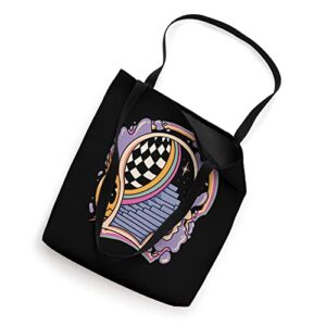 Trippy Galaxy Head - Edgy Aesthetic Streetwear Tote Bag