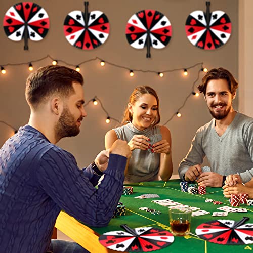 48 Pcs Casino Theme Round Paper Fans Casino Decorations Folding Handheld Fans Game Night Decorative Fans Poker Game Party Foldable Fan for Casino Night Birthday Party Decorations Supplies