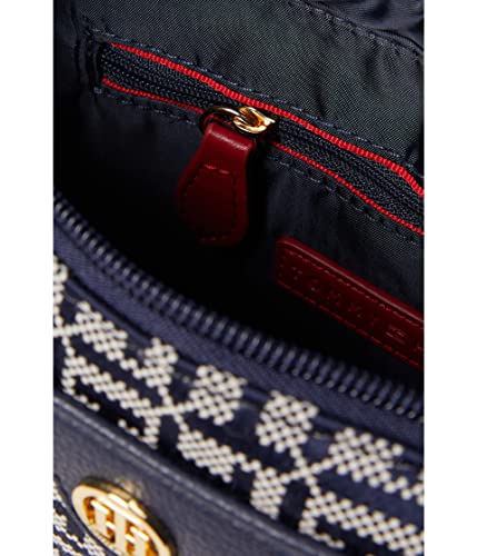 Tommy Hilfiger Gretta II Camera Crossbody Square Monogram Jacquard Stone/Navy One Size