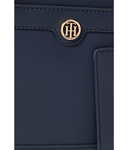 Tommy Hilfiger Gretta II Convertible Satchel with Hangoff Saffiano PVC Tommy Navy One Size