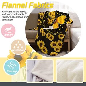 Sunflowers Fashion Flannel Blanket Soft Throw Blankets,Sofa Blankets,Suitable for Bed/Sofa/Office/Camping, Light, Warm and Comfortable.50*60"