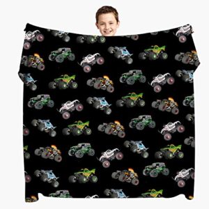 monster trucks blanket gifts throw blankets birthday present soft blankets for couch bedroom sofa 50x40inch