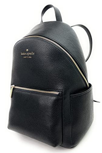 Kate Spade New York Liela Pebbled Leather Medium Dome Backpack (Black)