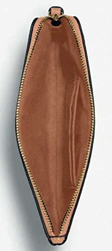 COACH Women`s Large Corner Zip Wristlet Crossgrain Leather/Faded Blush