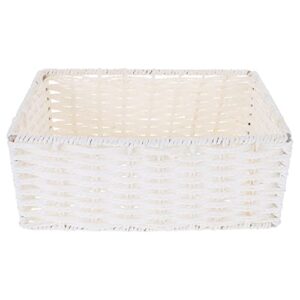 imikeya water hyacinth storage baskets woven storage basket key holder shelf basket drawer organizer square storage basket toilet roll basket