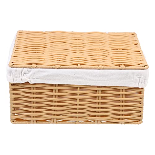 Closet Organizer Woven Wicker Storage woven storage bin woven basket with lid clothes basket Bins with Lid Seagrass Storage Baskets