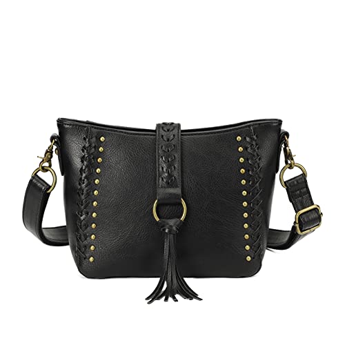 KL928 Purses for Women Shoulder Handbags Crossbody Bag, Black