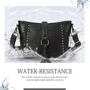 KL928 Purses for Women Shoulder Handbags Crossbody Bag, Black