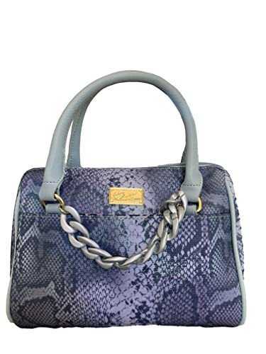 Luv Betsey By Betsey Johnson Faux Leather Iridescent Snake Print Small Satchel Crossbody With Chain Fashion Detail