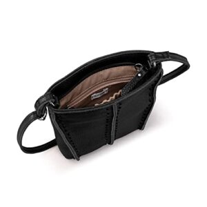 The Sak Los Feliz Mini Crossbody Bag in Leather, Large Purse with Single Adjustable Shoulder Strap, Black