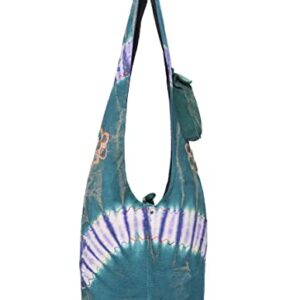 THE COLLECTION ROYAL Hobo Crossbody Bags for Women, Boho Purse, Boho Bag | Hippie Bag, Indie Tote Bag, Cloth Purse for Women (GrnTiePeace)