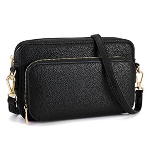 purse handbag crossbody bags for women womens cross body small cute purses shoulder bag handbags everyday (black)