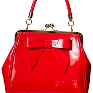 Dancing Days American Vintage Rockabilly Retro 50s Top Handle Bag Handbag (Red)