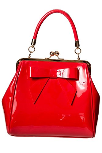 Dancing Days American Vintage Rockabilly Retro 50s Top Handle Bag Handbag (Red)