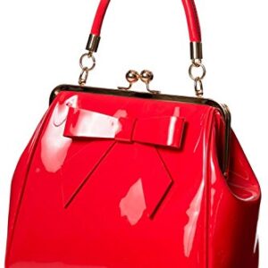 Dancing Days American Vintage Rockabilly Retro 50s Top Handle Bag Handbag (Red)