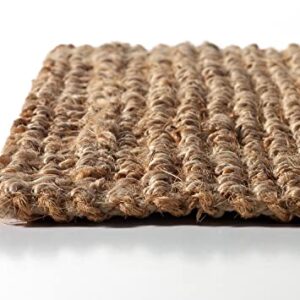 IRONGATE Jute Handspun Area Rug - Premium Jute Handwoven Reversible Chunky Textured Tan Beige Neutral Throw Accent Rug Carpet - Rustic Farmhouse Living Room Bedroom Den Study Décor -24" x 36" Natural