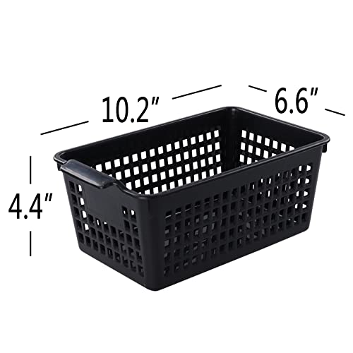 Vababa 6-Pack Small Storage Basket, Black