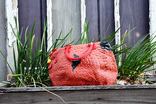 Hen Couture Rubber Chicken Purse - Rhode Island Red Hen Bag Handbag