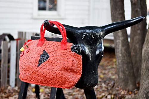 Hen Couture Rubber Chicken Purse - Rhode Island Red Hen Bag Handbag