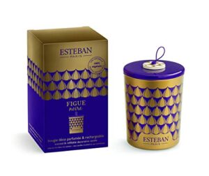 esteban scented refillable candle – black fig