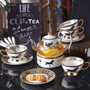 ARTCLUB Enjoy Your Life Metal Plate Sign, LIFE is Like a CUP of TEA Funny Saying Antique Plaque Vintage Poster Kitchen Living Room Wall Decor