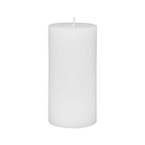 Zest Candle Pillar Candles, 3 by 6-Inch, White Citronella