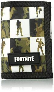 fortnite unisex adult multiplier tri-fold wallet, black/green, one size us