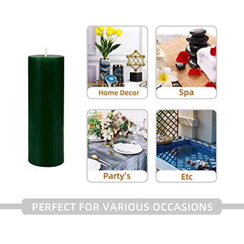 Zest Candle Pillar Candle, 2 by 6-Inch, Hunter Green