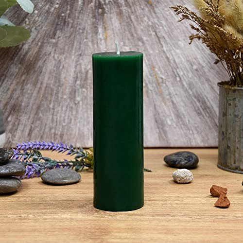 Zest Candle Pillar Candle, 2 by 6-Inch, Hunter Green