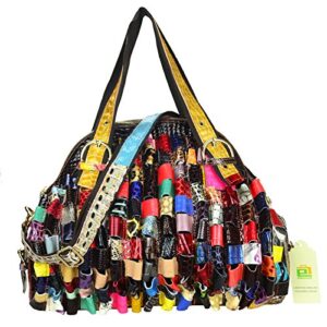 Sibalasi Women’s Multicolor Bag Designer Purse Large Tote boho purse Colorful Summer Bag （Roll）