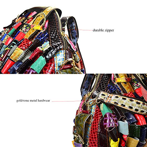 Sibalasi Women’s Multicolor Bag Designer Purse Large Tote boho purse Colorful Summer Bag （Roll）