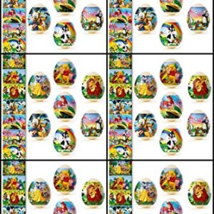 Easter Egg Wraps for 42 Hen Eggs, 6 Sleeves, 7 Cartoon Style Designs, Heat Shrink, Pysanka #58