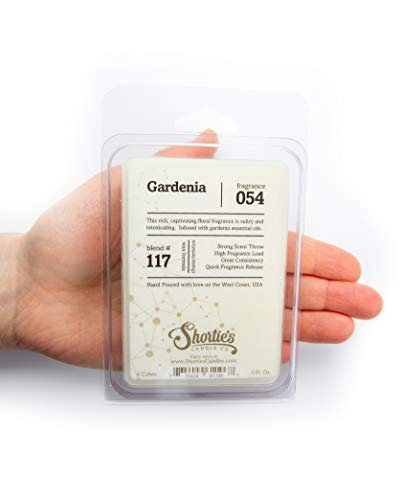 Shortie's Candle Company Pure Gardenia Wax Melts Multi Pack - Formula 117-2 Highly Scented 3 Oz. Bars - Made with Essential & Natural Oils - Flower & Floral Warmer Wax Cubes