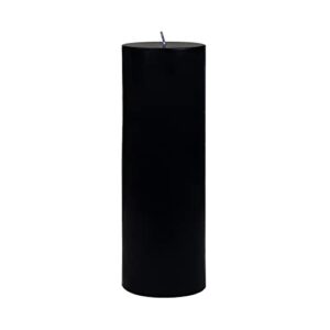 zest candle pillar candle, 3 by 9-inch, black