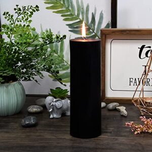 Zest Candle Pillar Candle, 3 by 9-Inch, Black