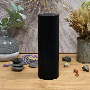 Zest Candle Pillar Candle, 3 by 9-Inch, Black