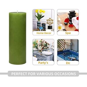 Zest Candle 110-Hour Burn Time Pillar Candle, 3 by 9-Inch, Sage Green