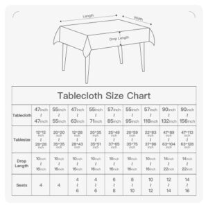 BALCONY & FALCON Rectangle Tablecloth Washable Wrinkle Resistant and Water Proof Table Cloth Decorative Linen Fabric Tablecloths for Dining Parties Kitchen Wedding and Outdoor Use (Mint Green, 55x70)