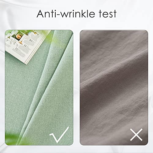 BALCONY & FALCON Rectangle Tablecloth Washable Wrinkle Resistant and Water Proof Table Cloth Decorative Linen Fabric Tablecloths for Dining Parties Kitchen Wedding and Outdoor Use (Mint Green, 55x70)