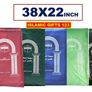 60 Pcs Mini Pocket Portable Travel Prayer Praying Rug Mat Namaz Carpet Islamic Muslim Gebetsteppich Musallah Foldable Waterproof Salah Slalat Sajadah Sajda Sajjadah Gift Ramadan Eid