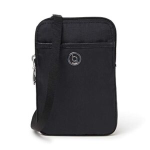 baggallini bg arlington mini bag – stylish, lightweight, adjustable-strap purse with multiple pockets and rfid protection, black