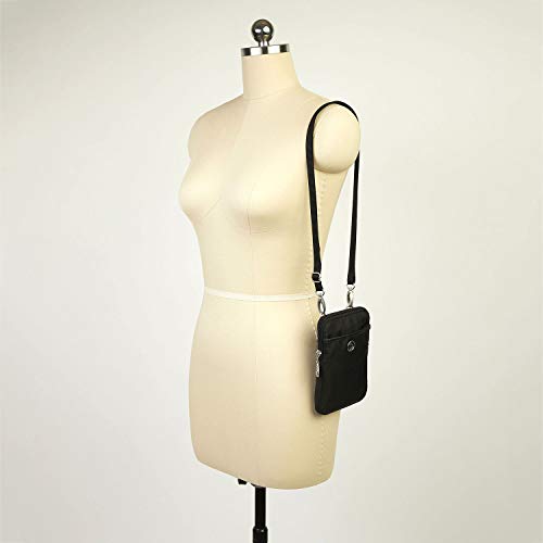 Baggallini BG Arlington Mini Bag - Stylish, Lightweight, Adjustable-Strap Purse With Multiple Pockets and RFID Protection, Black