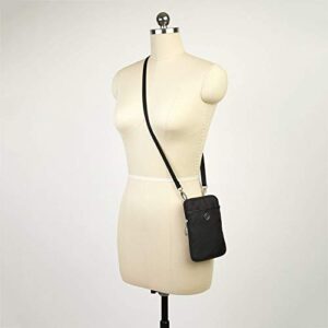 Baggallini BG Arlington Mini Bag - Stylish, Lightweight, Adjustable-Strap Purse With Multiple Pockets and RFID Protection, Black