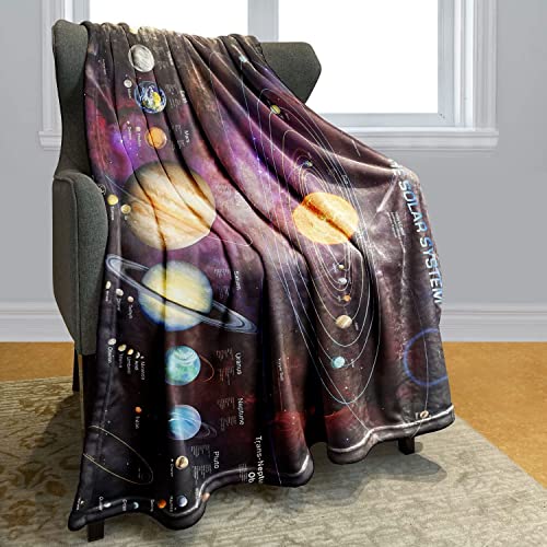 50x80 Blanket Comfort Warmth Soft Plush Throw for Couch Solar System Astronomy Planets