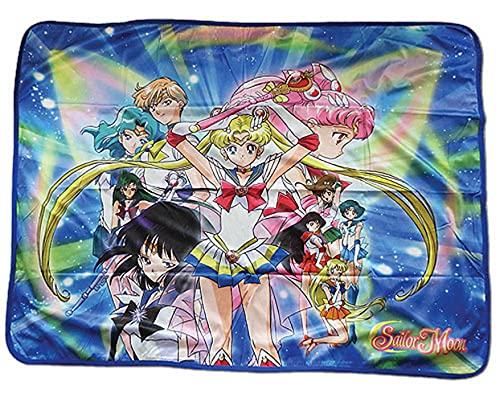 Great Eastern Entertainment Sailor Moon S Throw Blanket, Multicolor 48" Wide x 60" Long