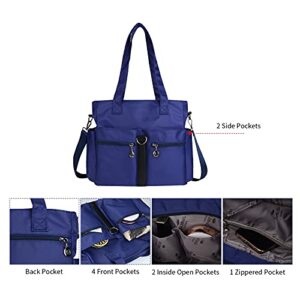 NOTAG Shoulder Handbags for Women Multipockets Tote Bags Waterproof Purses and Handbags Large Crossbody Bags (Black)