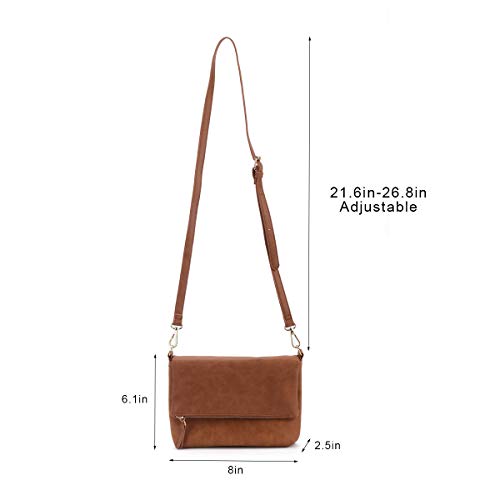 Gladdon Crossbody bags for Women Brown Crossbody Purse Shoulder Bag Tan