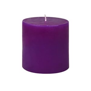 zest candle pillar candle, 3 by 3-inch, purple